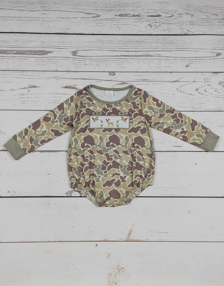 Boys Duck/Deer Appliqué Romper