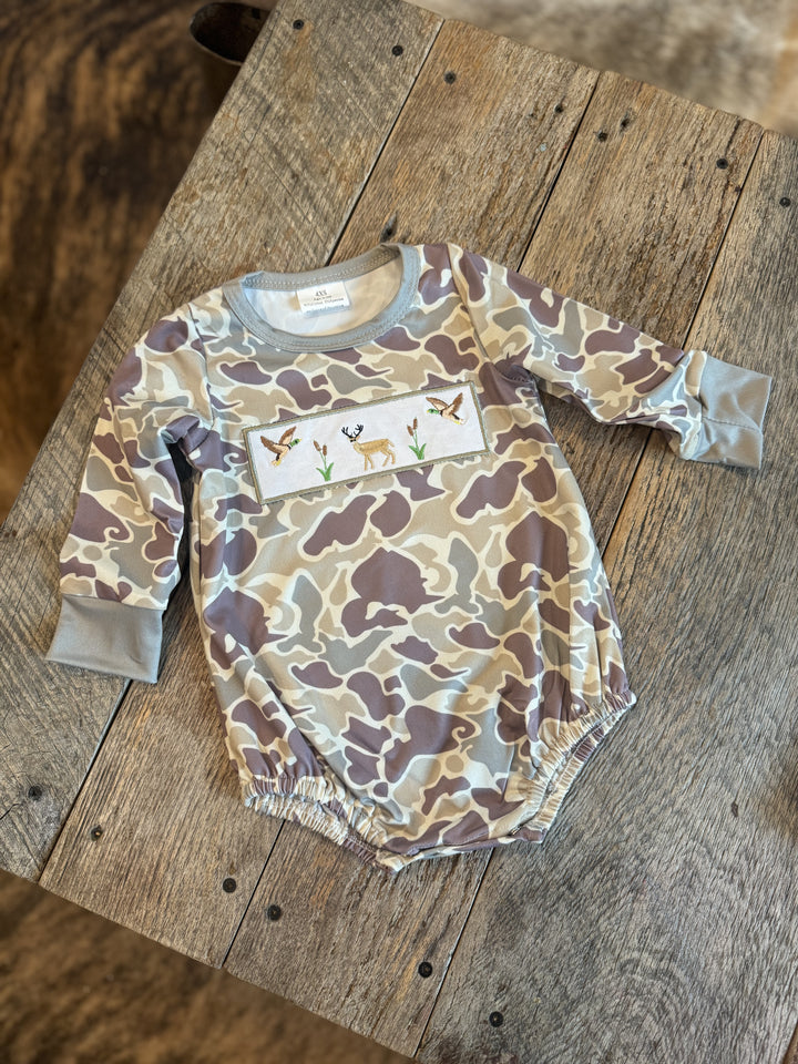 Boys Duck/Deer Appliqué Romper